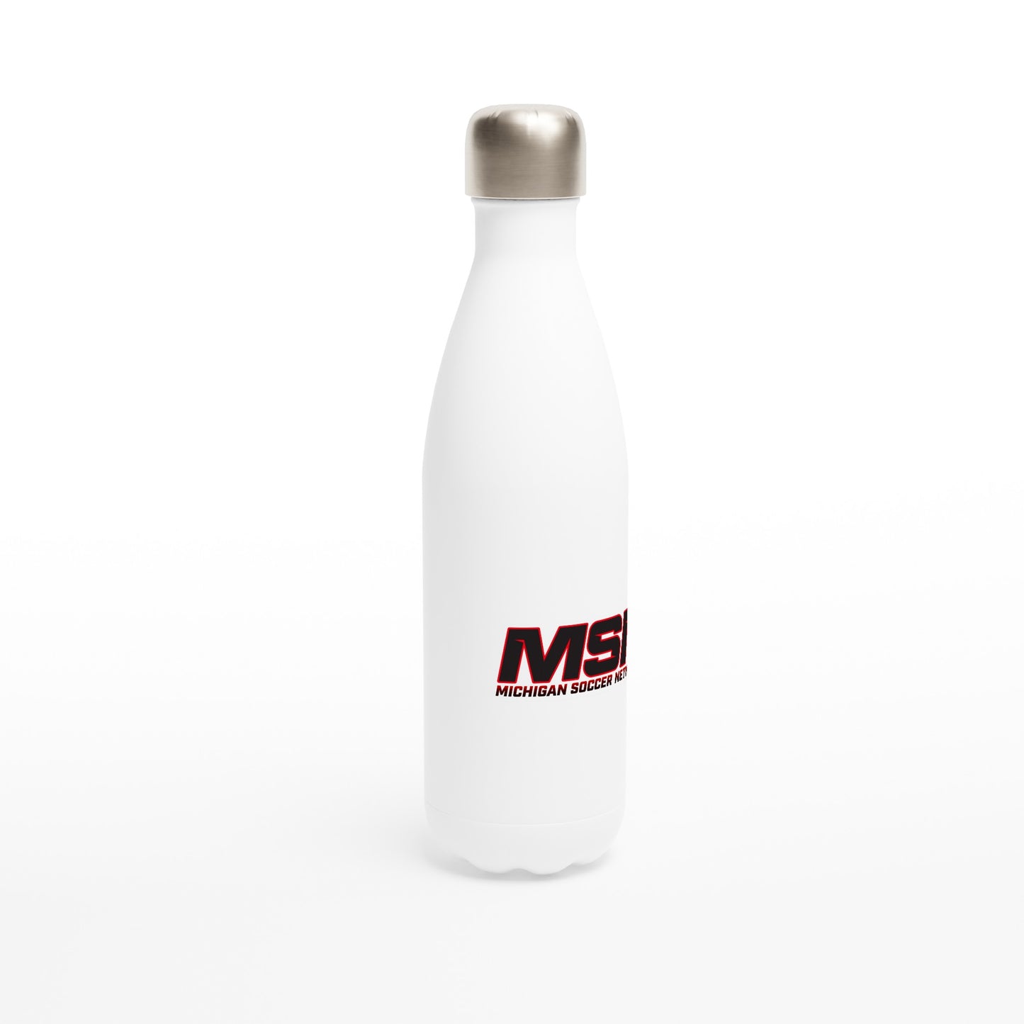 MSN White 17oz Stainless Steel Water Bottle